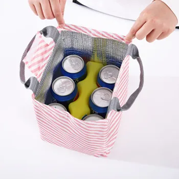 Többfunkciós piknik táska ebéd táska hordozható vízálló szigetelésű vászon táska meleg étel piknik táska cipzárral ebéd táska női