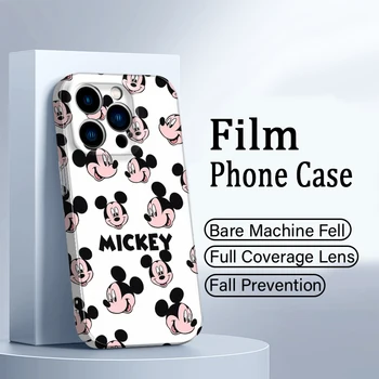 Disney Mickey Egér Logó Telefon tok iPhone 14 13 12 Mini 11 Pro Max X XR XS MAX SE 2020 8 7 Feilin selymes érzem, Borító