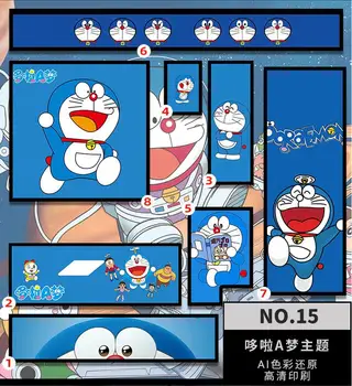 ROG GX601 DIY Számítógép Alváz Téma Fény Panel, 8-db/készlet Doraemon sorozat