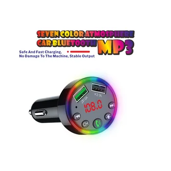 Fény Bluetooth-kompatibilis 5.0 FM Transmitter Autóba MP3 Lejátszó, Vezeték nélküli Kihangosító Audio Receiver USB 3.1 Gyors Töltés TF U Lemez
