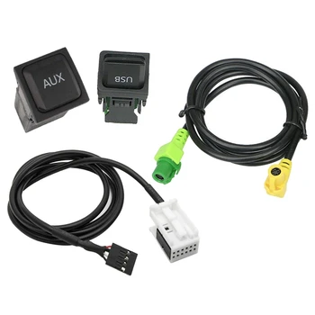Autós USB AUX Kábel USB-Audio Adapter RCD510 RNS315 A - B6 B7 Golf 5 MK5 Golf 6 MK6 5 MK5 CC