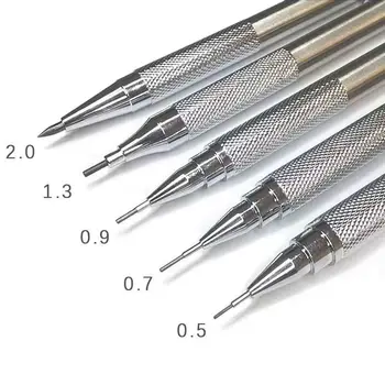 Fém Mechanikus Ceruza Készlet Vezető Utántöltő Elkészítése Automatikus Ceruza 0.3, 0.5, 0.7, 0.9, 1.3, 2.0 mm-es 2B-HB Művészeti