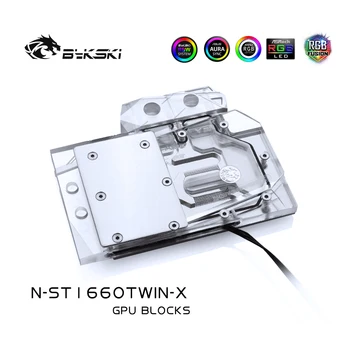 Bykski GPU Víz Blokk Használata a ZOTAC GTX 1660 Twin FAN Videó Kártya / Teljes Borító Réz Hűtő /RGB Lámpa FORDÍTOTTA: N-ST1660TWIN-X