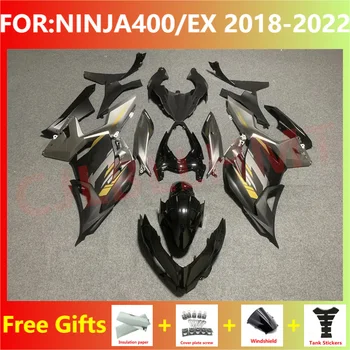 Motoros Egész Burkolat Készlet alkalmas Ninja400 EX400 EX Ninja 400 2018 2019 2020 2021 2022 2023 spoiler Karosszéria szett fekete
