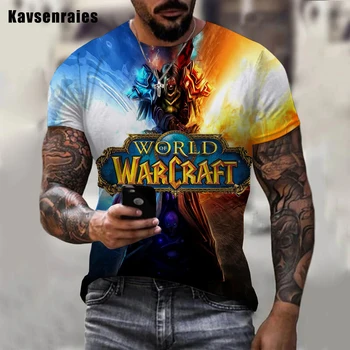 3D World of Warcraft póló Férfi Női Divat Streetwear Nyomtatott póló 2023 Legújabb Nyári Meleg Eladó Pólók 6XL