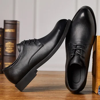Elegantes Férfi Cipő Csipke Mens Üzlet, Ruha, Cipő Valódi Bőr Férfi Oxford Cipő Divat Hivatalos Cipők Magas Minőségű Cipők
