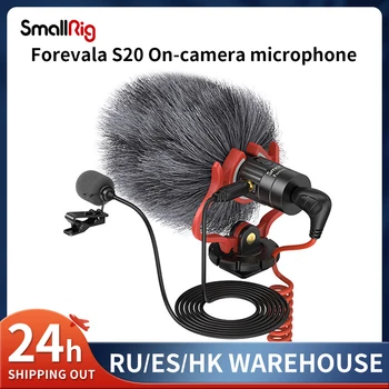 SmallRig S20-Kamera Mikrofon rezgéscsillapító Videó Mikrofon Sztereó Mikrofon a DSLR Kamerák az iPhone Okostelefonok 3468
