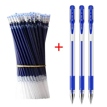 Zselés Toll Szett Fekete-Kék Golyóstoll, 0,5 mm Utántöltő Aranyos Iskola & iroda írásban tollak kellékek Aranyos koreai Papíráru