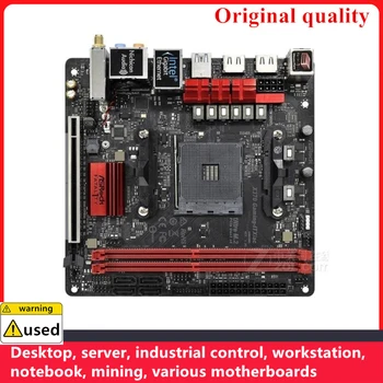 Használt ASROCK X370 Szerencsejáték-ITX/ac Szerencsejáték-ITX MINI ITX Alaplap Socket AM4 Az AMD X370 Asztali Alaplap M,2 NVME USB3.0