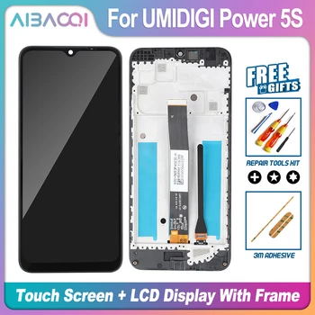 AiBaoQi Új 6.53 Hüvelykes érintőképernyő + LCD Kijelző + Keret UMIDIGI Teljesítmény 5 Teljesítmény 5S LCD