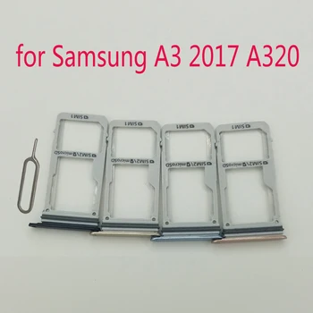 Samsung Galaxy A3 2017 A320 A320F A320Y Eredeti Telefon Ház Új SIM Tálca Adapter, Micro SD Kártya Tálca Jogosultja Slot + Eszközök