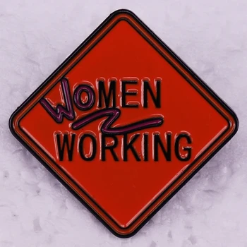 Dolgozó nők Jel a Graffiti Zománcozott Jelvény Kitűző Bross Feminista Ékszerek