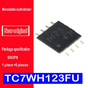 5db 100% új, eredeti helyszínen TC7WH123FU csomag TSSOP-8-as képernyő-nyomtatott H123 multi-frekvenciás oszcillátor logika chip.
