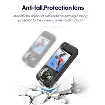 Átlátszó Lencse PC Őrök Protector Akció Kamera Tartozékok Védő tok Karcolásálló Ductproof a Insta360 Egy X3
