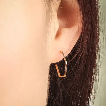 2pairs koreai Egyszerű Kreatív geometriai hatszög fülbevaló női kis fülbevaló Earing Brincos fül ékszer ajándék