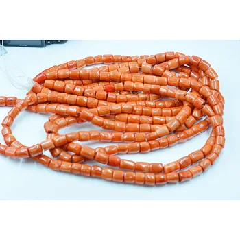 2kg (303PCS) 13-15MM vastag. Narancs természetes korall gyöngyök. ingyenes szállítás