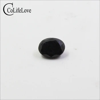 CoLife Ékszerek Valódi, Természetes Fekete Zafír Laza Drágakő, 4mm*6mm, Hogy 6mm*8 mm-es Valódi Kínai Fekete Zafír, a Medált DIY