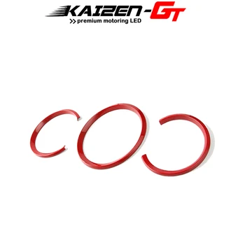 3pcs Piros / Ezüst ABS Műszerfal műszerfal Gyűrű, Dekoratív Fedelét Kárpitok Matricát 2014-fel Porsche Macan Autó Tartozékok