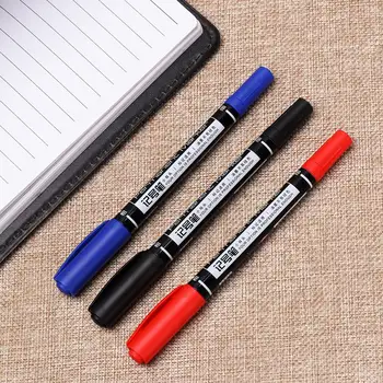 1/3pcs Kiváló Minőségű színes kettős tipp 0.5/1 mm gyorsan száraz állandó jel jelölő toll a szövet fém minőségi fineliner rajz