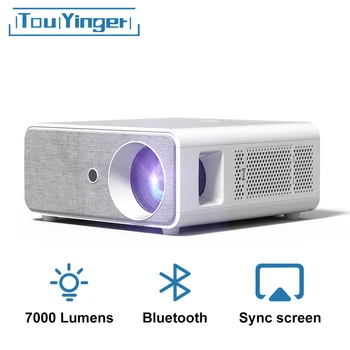 Touyinger HQ7 1080P Projektor 7000 ANSI Lumen Smart Android Wifi Screenless TV LED Projektor Támogatja a 4K Mobil Telefon Tükör