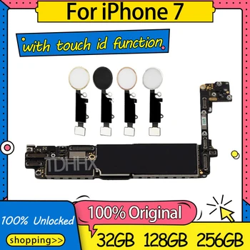 Eredeti Iphone 7 Alaplap/Nem Touch Id Oldva az IPhone 7 alaplapot Tiszta ICoud IOS Rendszer Teljes Chips