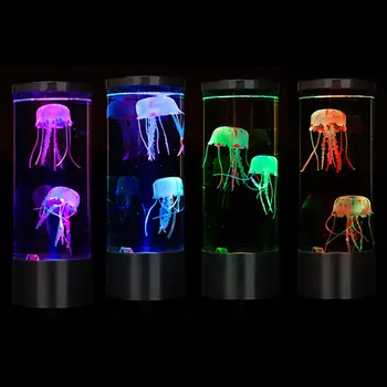Mini Asztali Medúza Lámpa Asztal Dekoráció Lámpa Egy Szenzoros Szintetikus Jelly Akvárium, Akvárium Hangulat Lámpa Kitűnő Ajándék