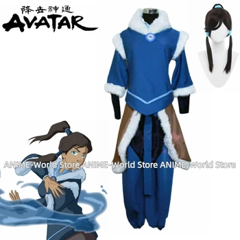 Avatar Cosplay Jelmez A Legend of Korra Korra Öltöny Egységes Paróka Rendelésre Készült