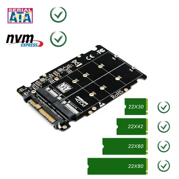 2 Az 1-ben M. 2 NVMe SATA-Busz NGFF SSD, PCI-e U. 2 Adapter M. 2 SSD U. 2 Adapter SFF-8639 PCIe M2 Hozzáadása A Kártya Asztali Számítógépek