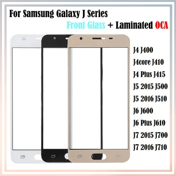10db Samsung Galaxy J415 J410 J510 J610 J500 J700 J710 J4 Core J6 Plusz J5 J7 LCD Első Érintőképernyős Külső Lencse Üveg + OCA