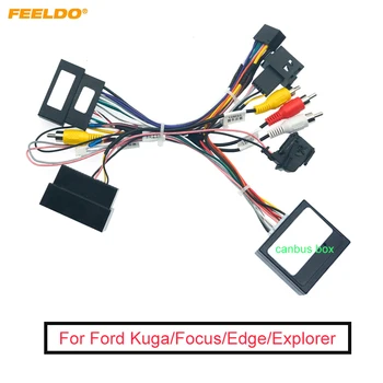 FEELDO Autó 16Pin Android Sztereó Teljesítmény kábelkorbács A Canbus A Ford Kuga(18-19)/Fókusz(12-18)/Edge(15-18)/Explorer(18+)