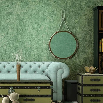 Amerikai stílusú vidéki retro smaragd tiszta zöld szín vlies tapéta nappali, hálószoba háttérkép nem öntapadó behang
