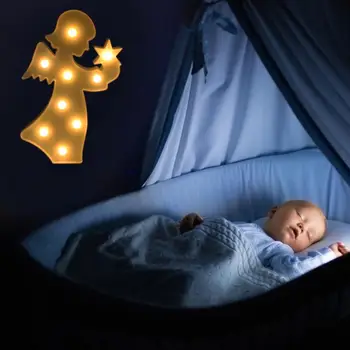 Kreatív Angel Lámpa Éjszakai Lámpa Angyal, Tündér Modellezés Lámpa Dekoráció Fény Haza a Gyerekek Szobája