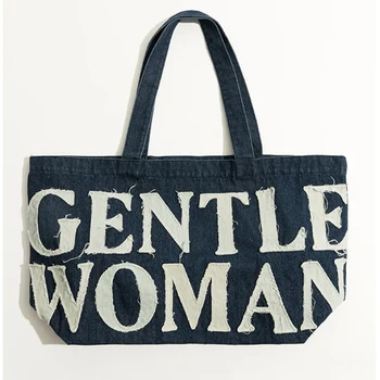 Levél farmer táska, művészeti, hétköznapi, laza, valamint a sokoldalú, hordozható egyik vállát vászon táska, női