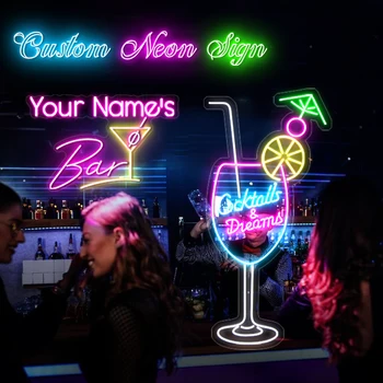 Egyéni Neon felirat Led levelet saját neonreklám Szót Márka Logó Bár DJ Nevek Zene, Ajándék, Esküvő, Szoba decor Dropshipping
