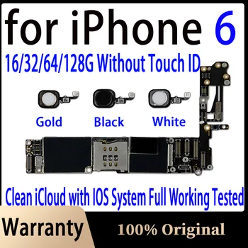 az iPhone 6 (4.7 inch) Alaplap Touch ID Ujjlenyomat iOS 4G Lte 16 / 32 / 64 / 128GB Alaplapja Eredeti Logika-kártyán TESZT