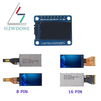 HD 65K 0.96 inch TFT Kijelző Ips LCD kijelző Meghajtó IC ST7735S 3.3 V 160x80 SPI Interface Arduio Színes LCD Kijelző Modul