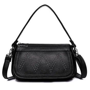 Szegecs Díszíteni Luxus Táskák A Nők Messenger Bags Tervezői Puha Bőr Kézitáskák Válltáskák Női Tote Kors Táskák