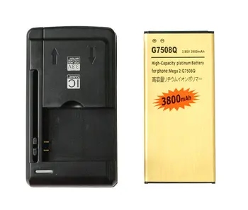 Ciszean 3800mAh EB-BG750BBC Csere Akkumulátor + Univerzális Töltő Samsung Galaxy Mega 2 G7508Q G750F G7508 G750 G750A