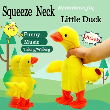 Új szó Kacsa Játékok Lift Nyak Duck Baba Beszélni, Beszélni hangfelvétel Ismételje meg a Játékok, a Zene, a totyogó Kacsák Oktatási Játék Gyerekeknek Ajándékokat
