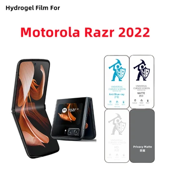 2db Adatvédelmi Matt Hidrogél Film A Motorola Razr 2022 HD Képernyő Védő Motorola Razr 2022 Védőfólia TPU Teljes Cove