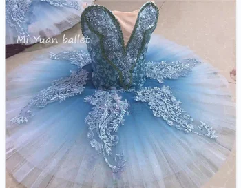 Kék ég profi balett szoknya, női high-end teljesítményét ruházat gyermekek felnőtt egyéni fokozatú vizsga teljesítmény szoknya