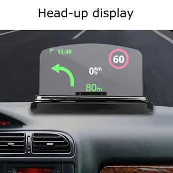 1 Db Mobiltelefon tartó HUD autós navigáció projektor, head-up display QI vezeték nélküli töltő, autós tartó